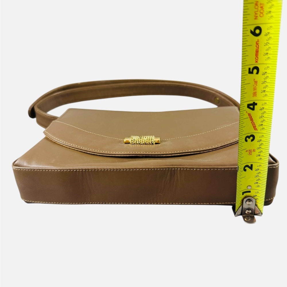 Erik For Holiner Vintage Leather Clutch Gold Plated Snap Closure Purse Evening - Picture 8 of 10
